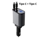 Carregador Max 4 em 1 para carro - 5x mais rápido - Iphone e Android