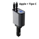 Carregador Max 4 em 1 para carro - 5x mais rápido - Iphone e Android