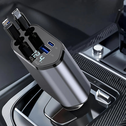 Carregador Max 4 em 1 para carro - 5x mais rápido - Iphone e Android